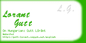 lorant gutt business card